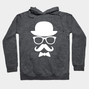 Hat, Glasses, Mustache, and Bow Tie Hoodie